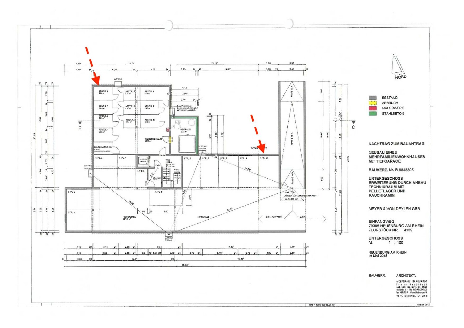 Kellerplan mit Markierung