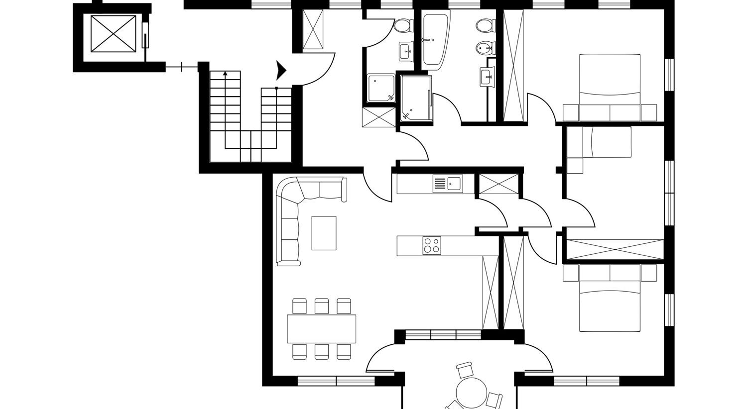 Grundriss Wohnung Nr. 4