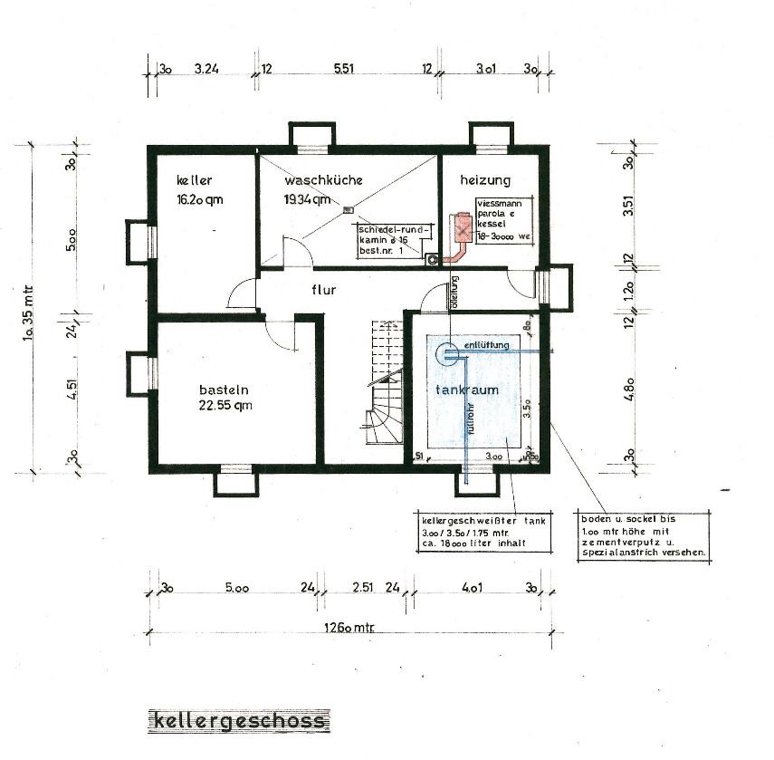 Grundriss Kellergeschoß