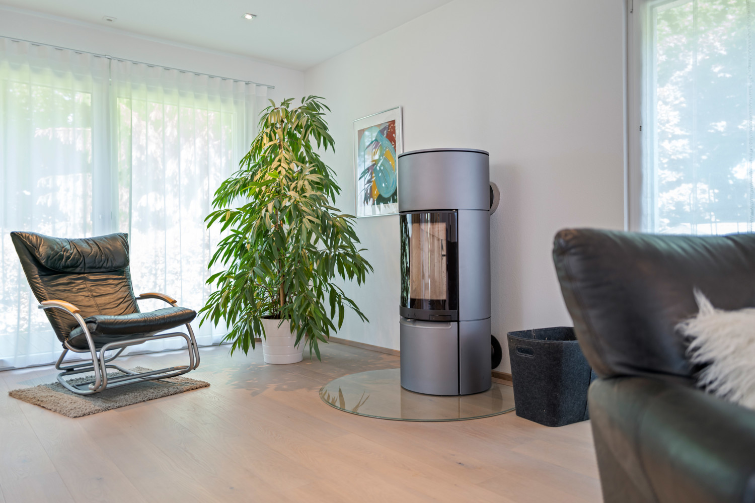 Kaminofen mit Außenkamin