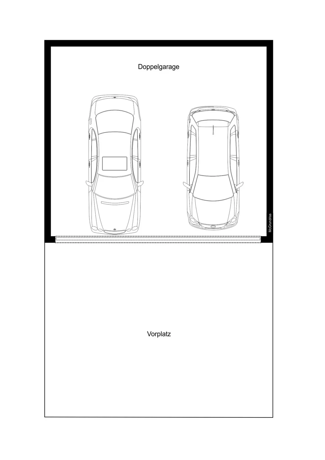 Grundriss Garage OPTIONAL (zusätzlicher Mietpreis)