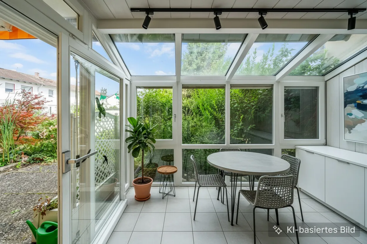 Wintergarten mit Zugang zur Terrasse / Garten