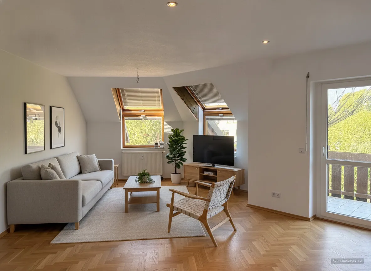 Wohnzimmer mit Einrichtungsbeispiel