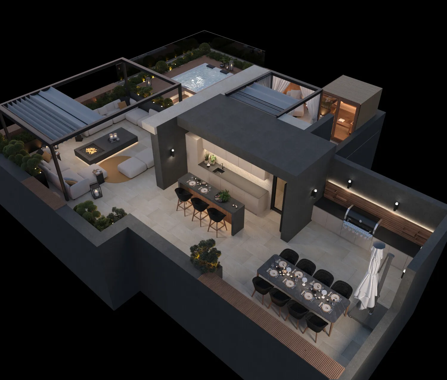 Visualisierung Dachterrasse