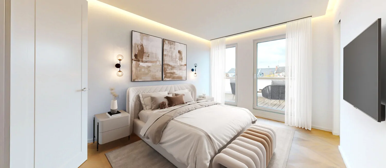 Schlafzimmer Ansicht I Visualisierung