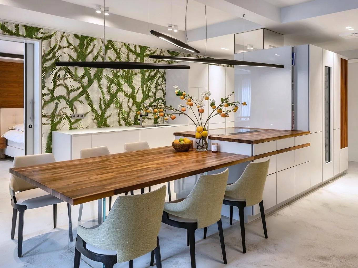 Essbereich mit Küche