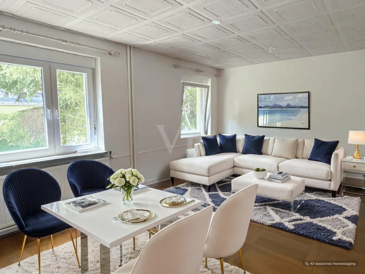 EG Wohnzimmer - KI-Einrichtungsbeispiel