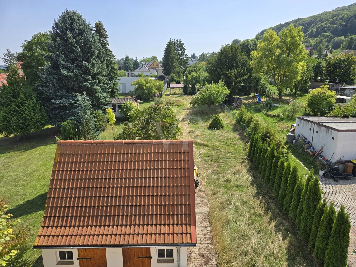 Blick auf Garten mit Südausrichtung