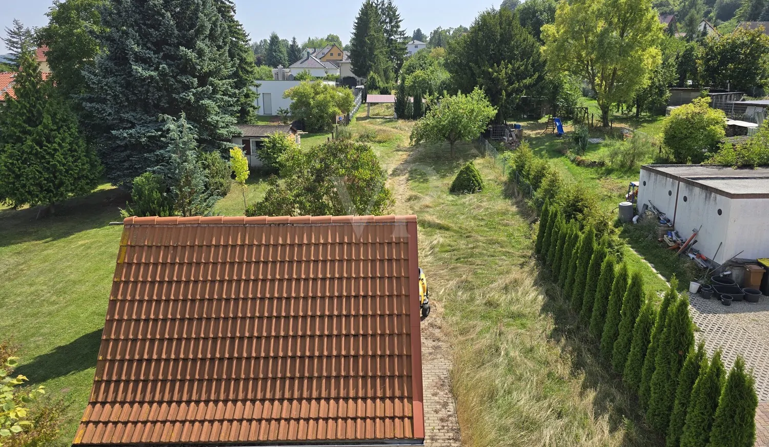 Blick auf Garten mit Südausrichtung