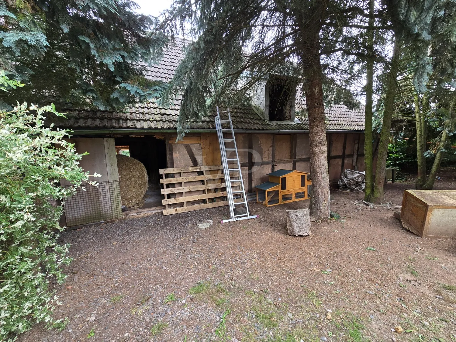 hinteres Gartengrundstück mit Zugang oberer Bereich Stallung