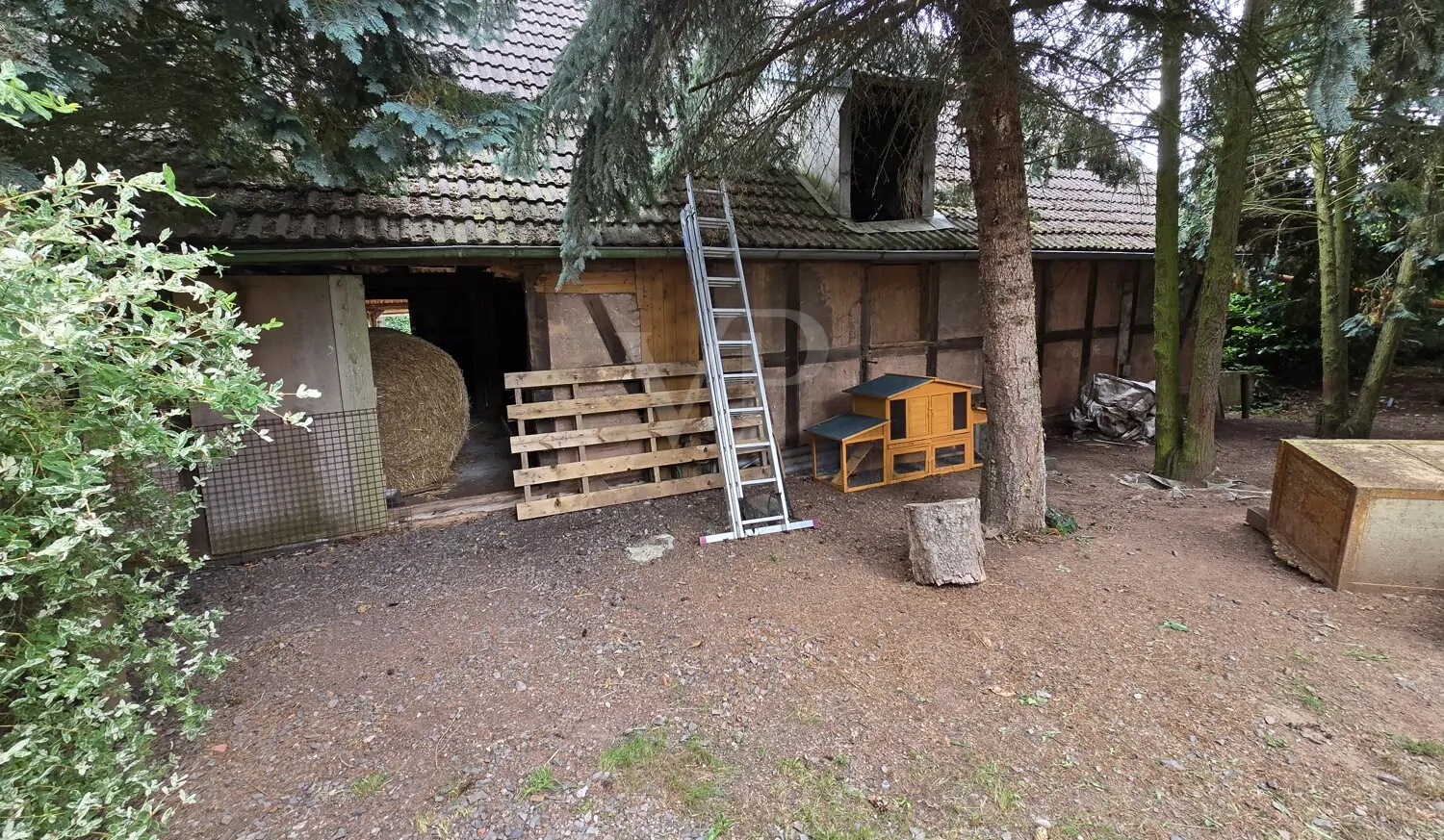 hinteres Gartengrundstück mit Zugang oberer Bereich Stallung
