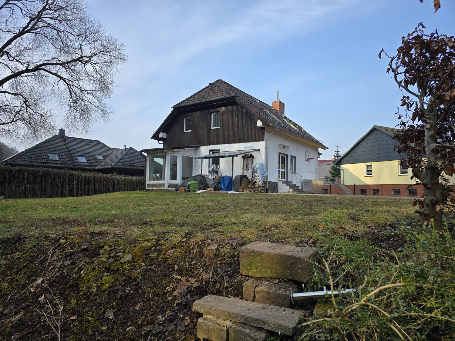 Ansicht Osten mit Gartenanlage