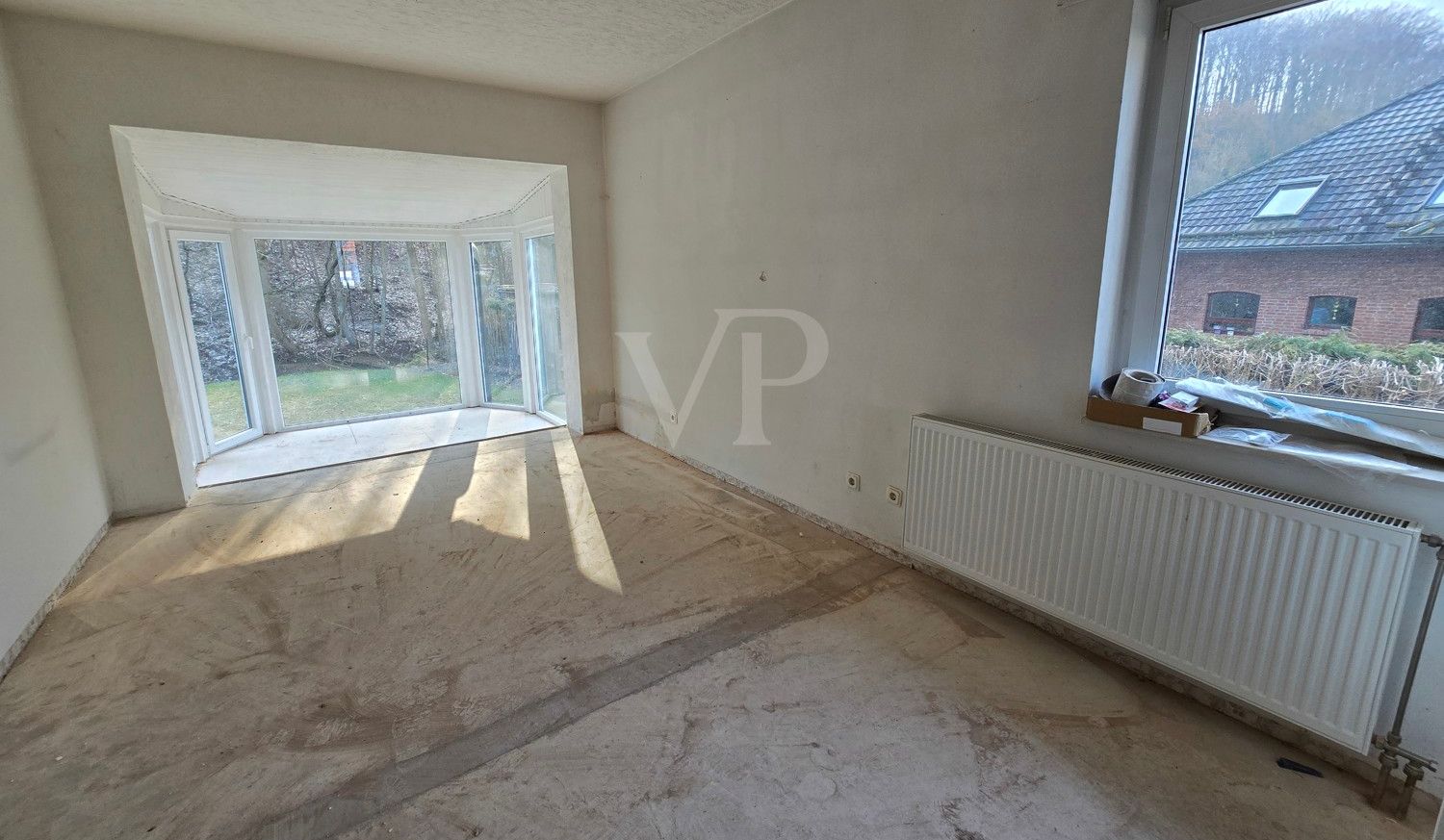 EG Zimmer Ausbau mit Wintergarten vorbereitet Stand Sanierung 2024/2025