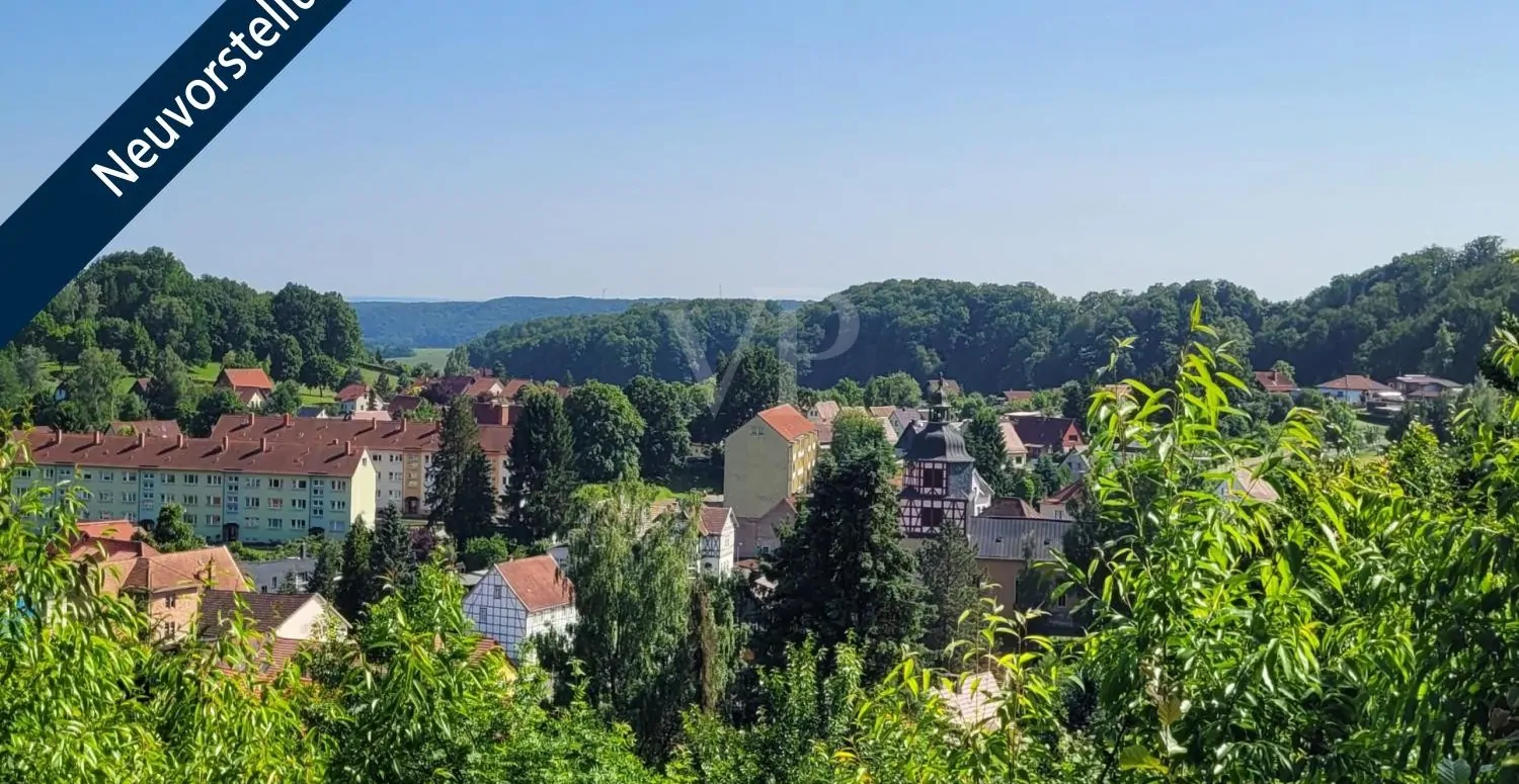 Blick von Osten auf Wohnanlage