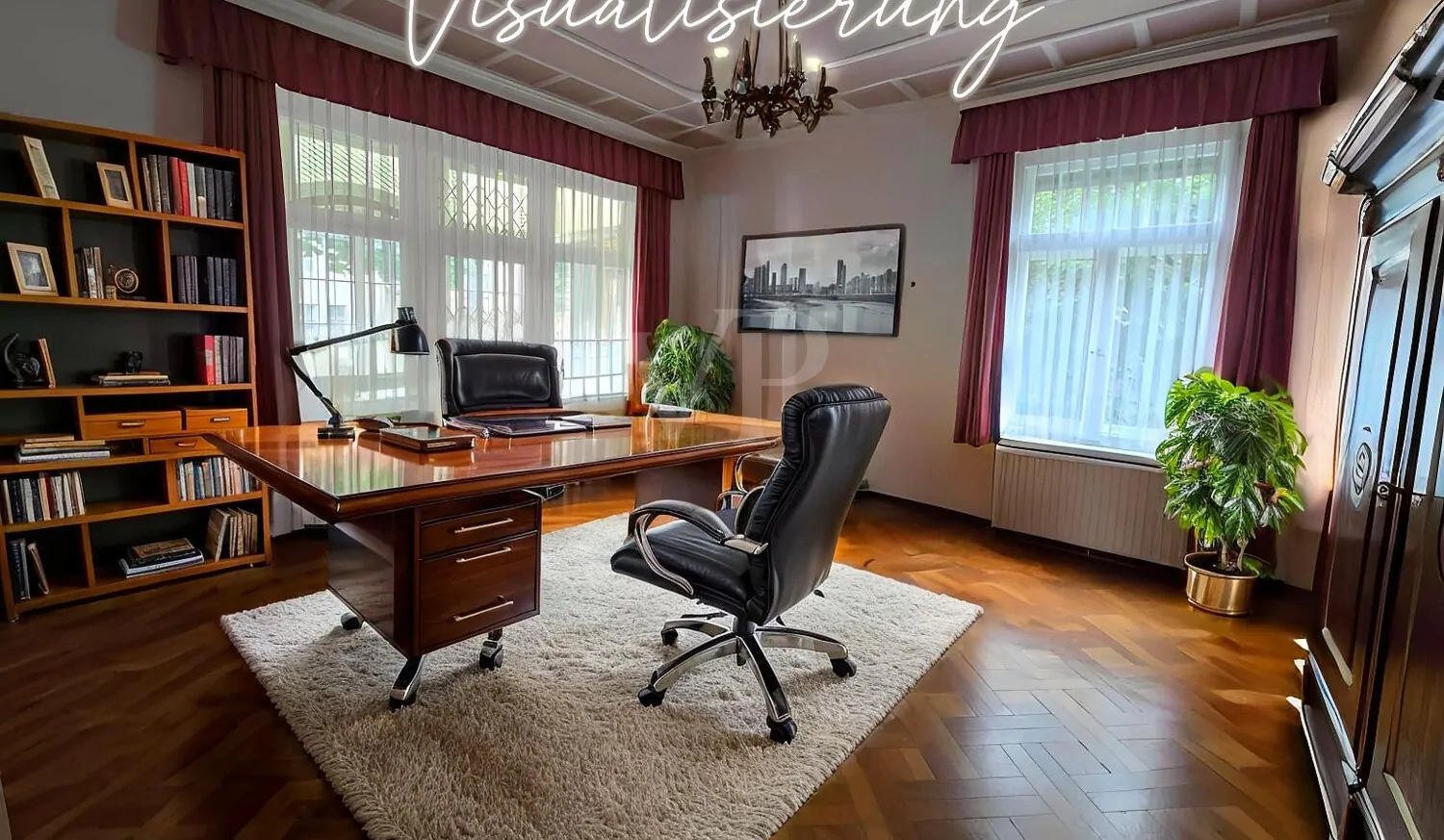 EG Raum 03 Visualisierung mit Büro