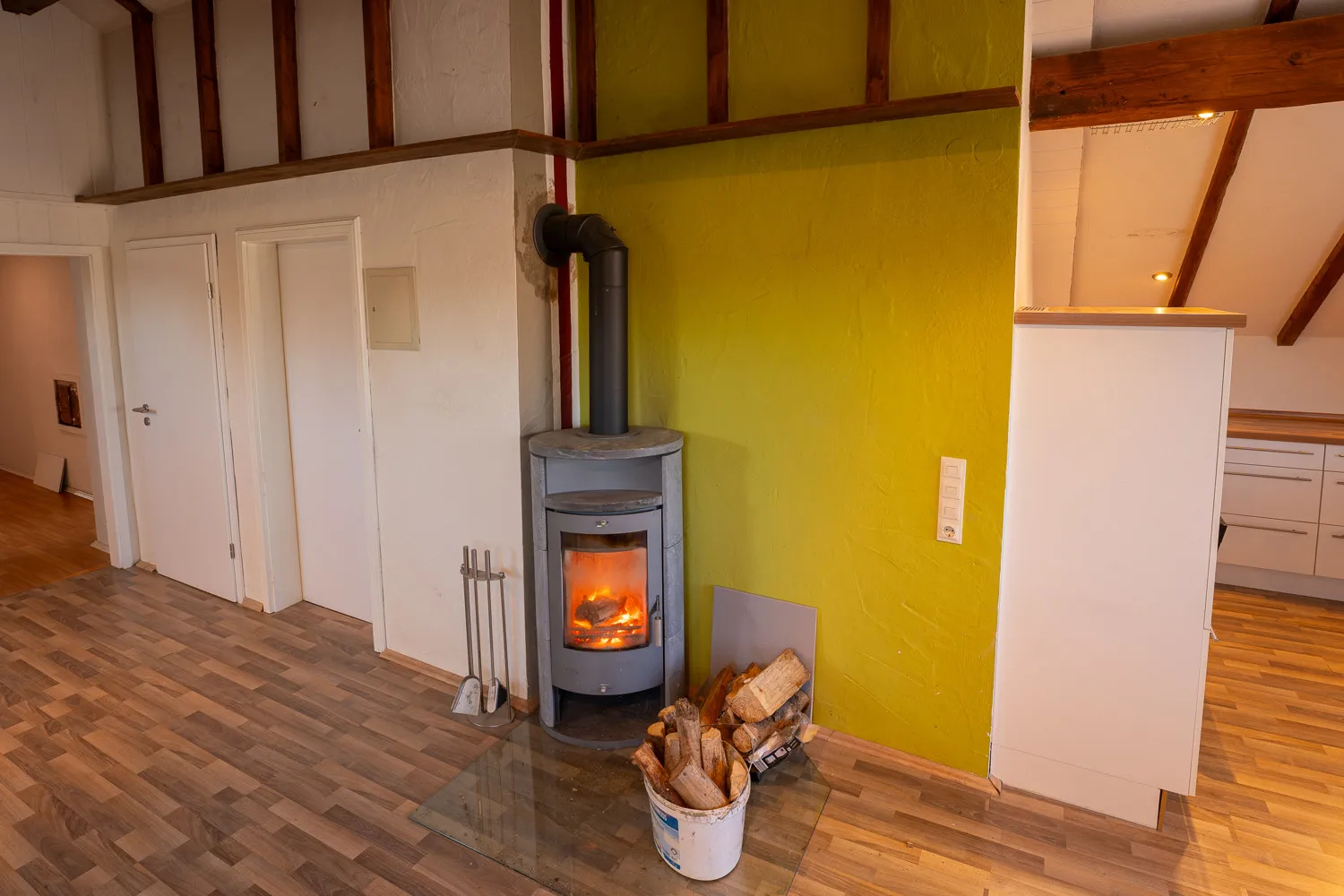 Kaminofen Dachgeschoss