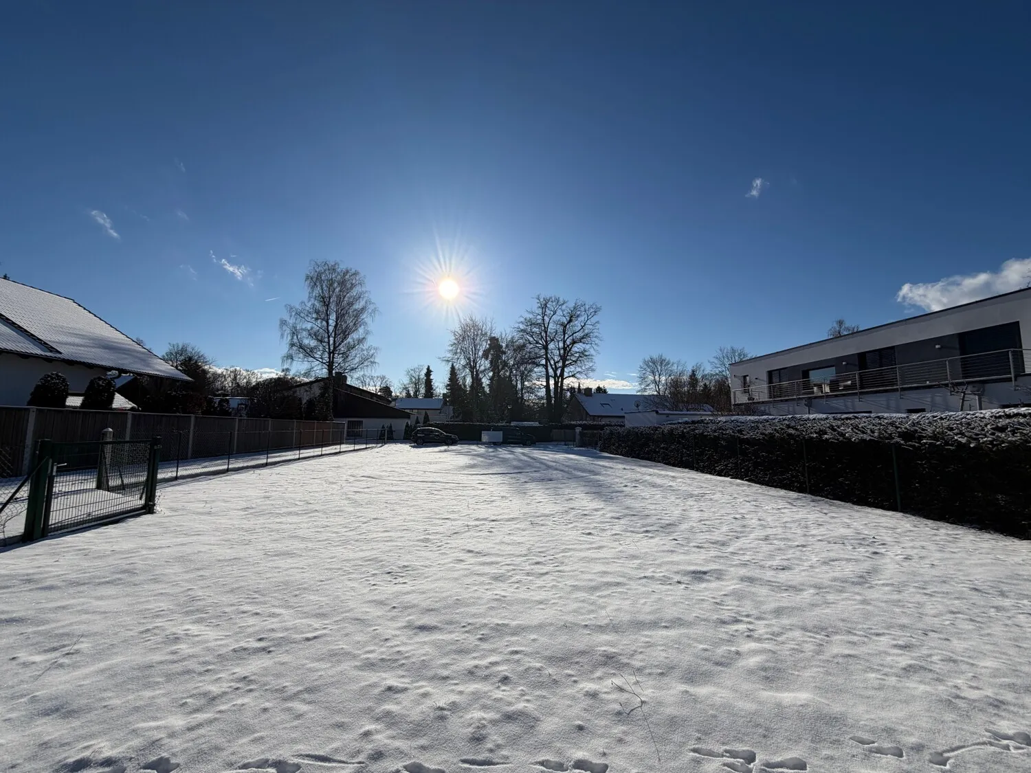 Grundstück im Winter