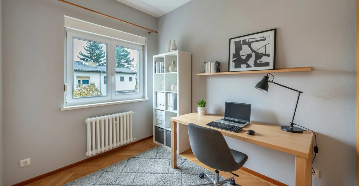 Einrichtungsbeispiel, OG halbes Zimmer Einrichtungsbeispiel Arbeitszimmer