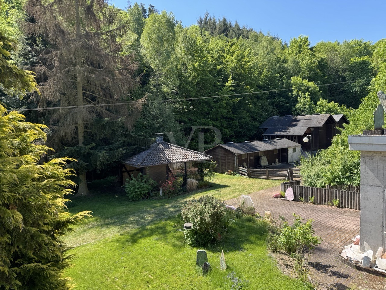 Blick auf Garten