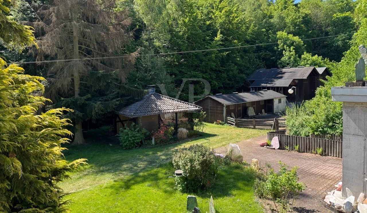Blick auf Garten
