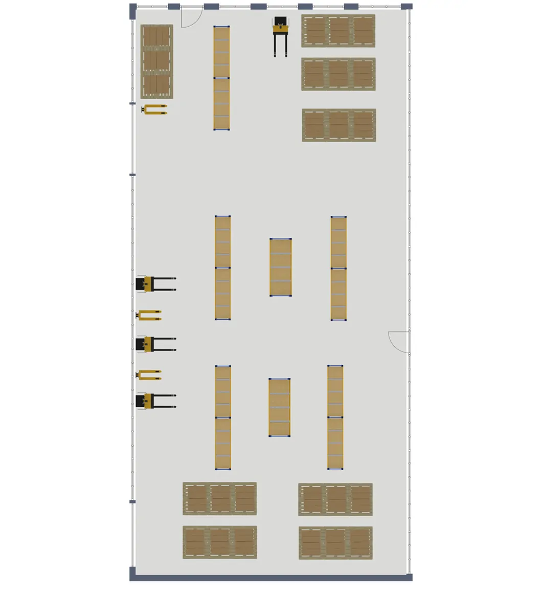 Grundriss Lagerhalle