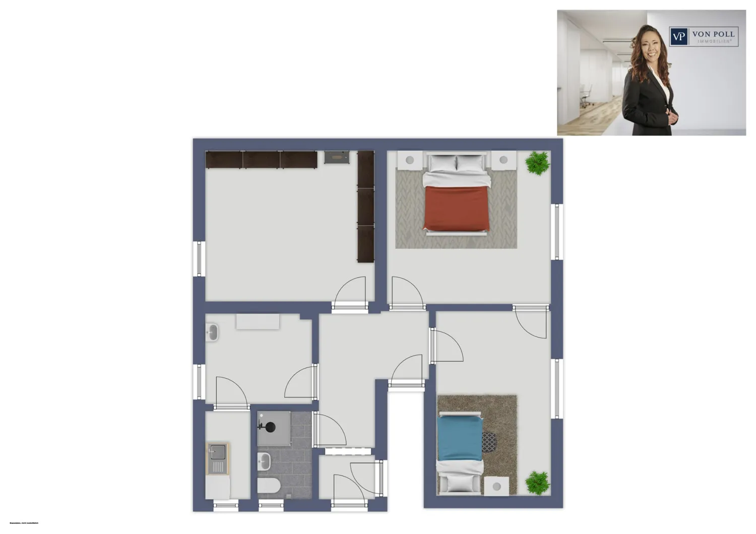 Grundriss-Einliegerwohnung