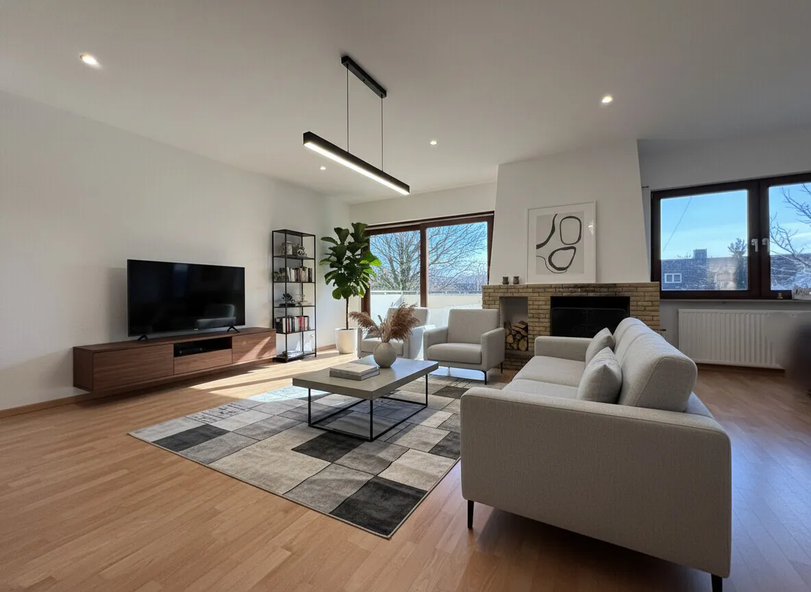 EG: Wohnzimmer KI-Staging