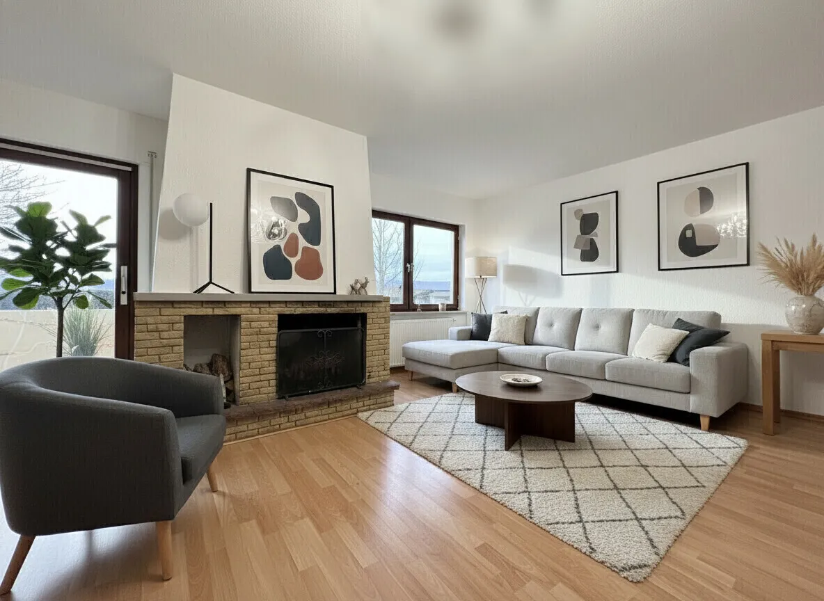 EG: Wohnzimmer KI-Staging