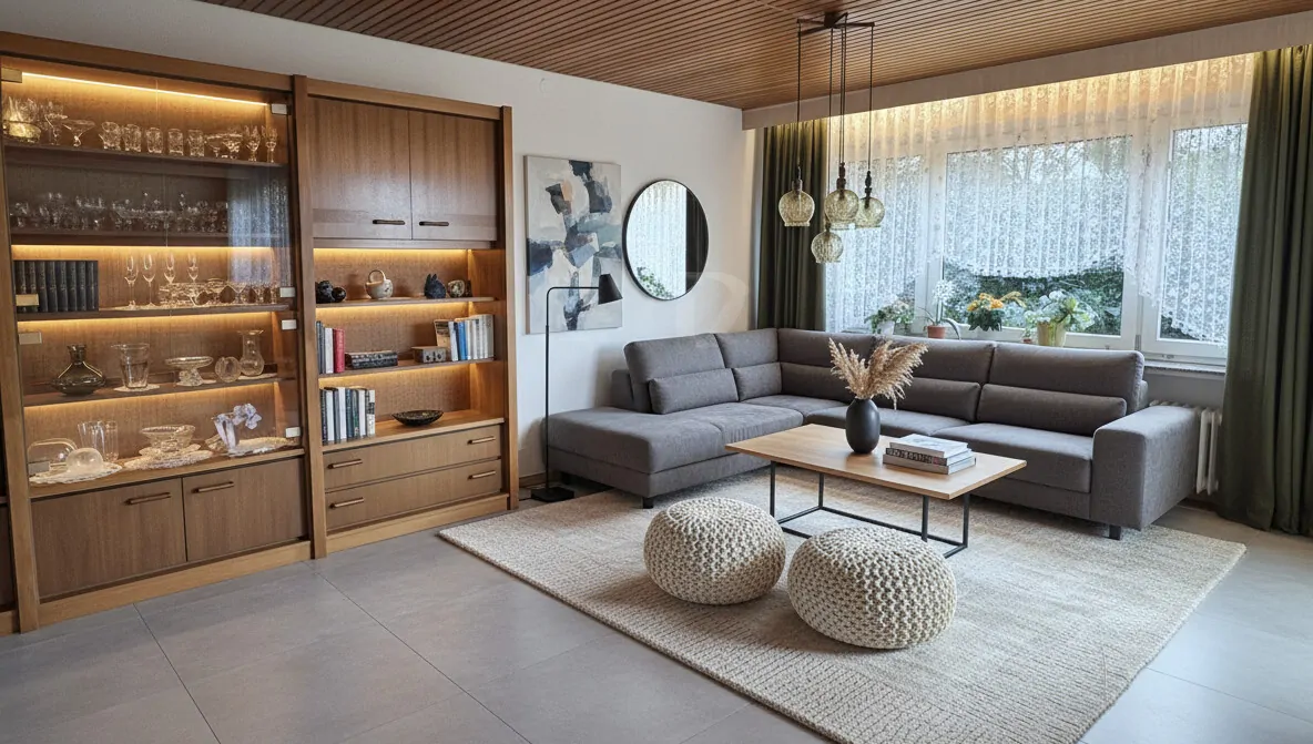 Wohnzimmer Beispiel KI-Staging