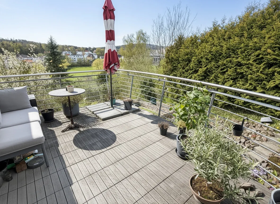 Balkon mit Platz für kleine Auszeiten