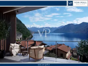 Neubauvilla mit Seeblick und Schwimmbad, im Herzen von Argegno