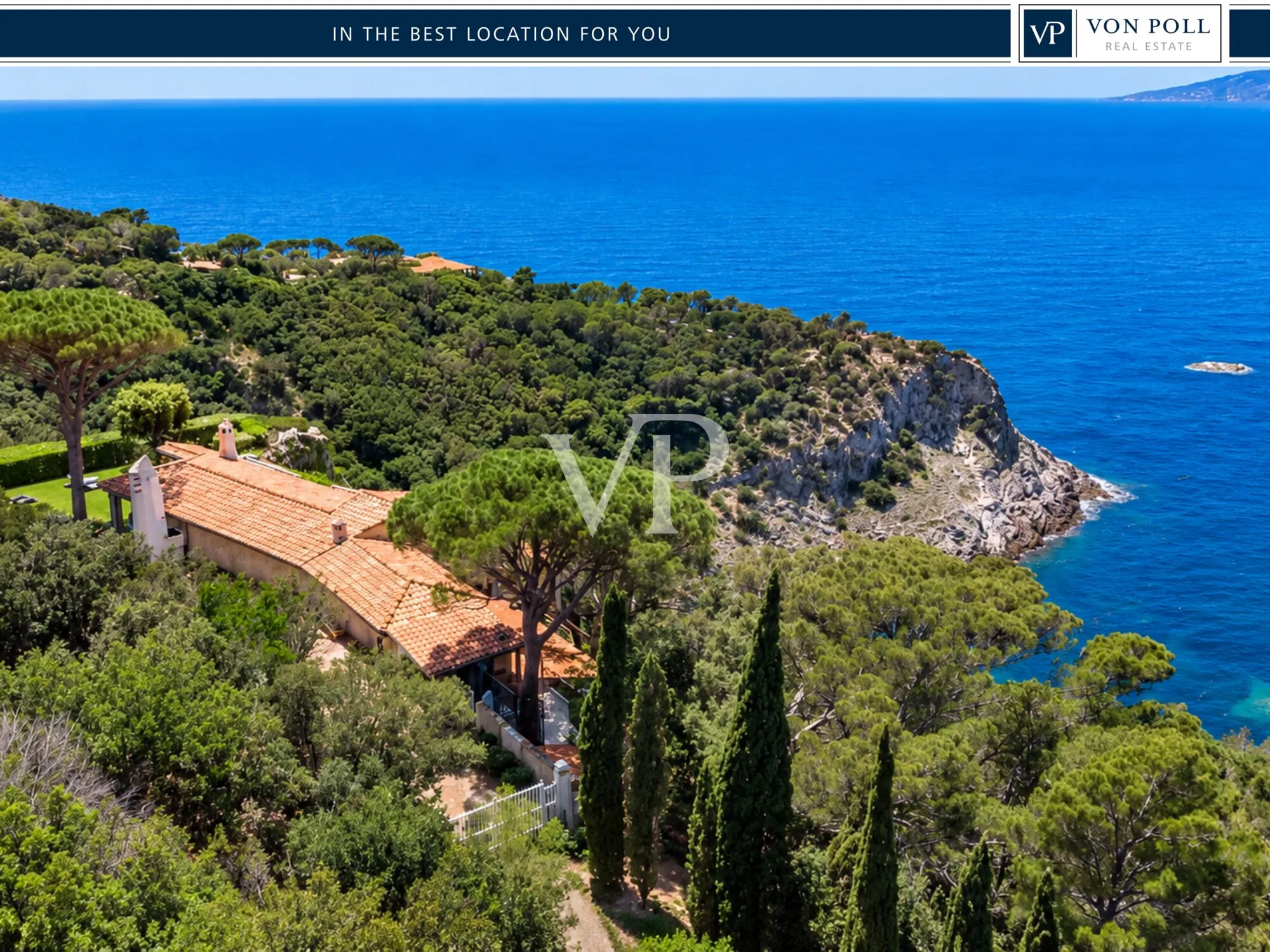 Villa mit Panoramablick auf das Meer mit direktem Zugang und Pool in Cala Piccola