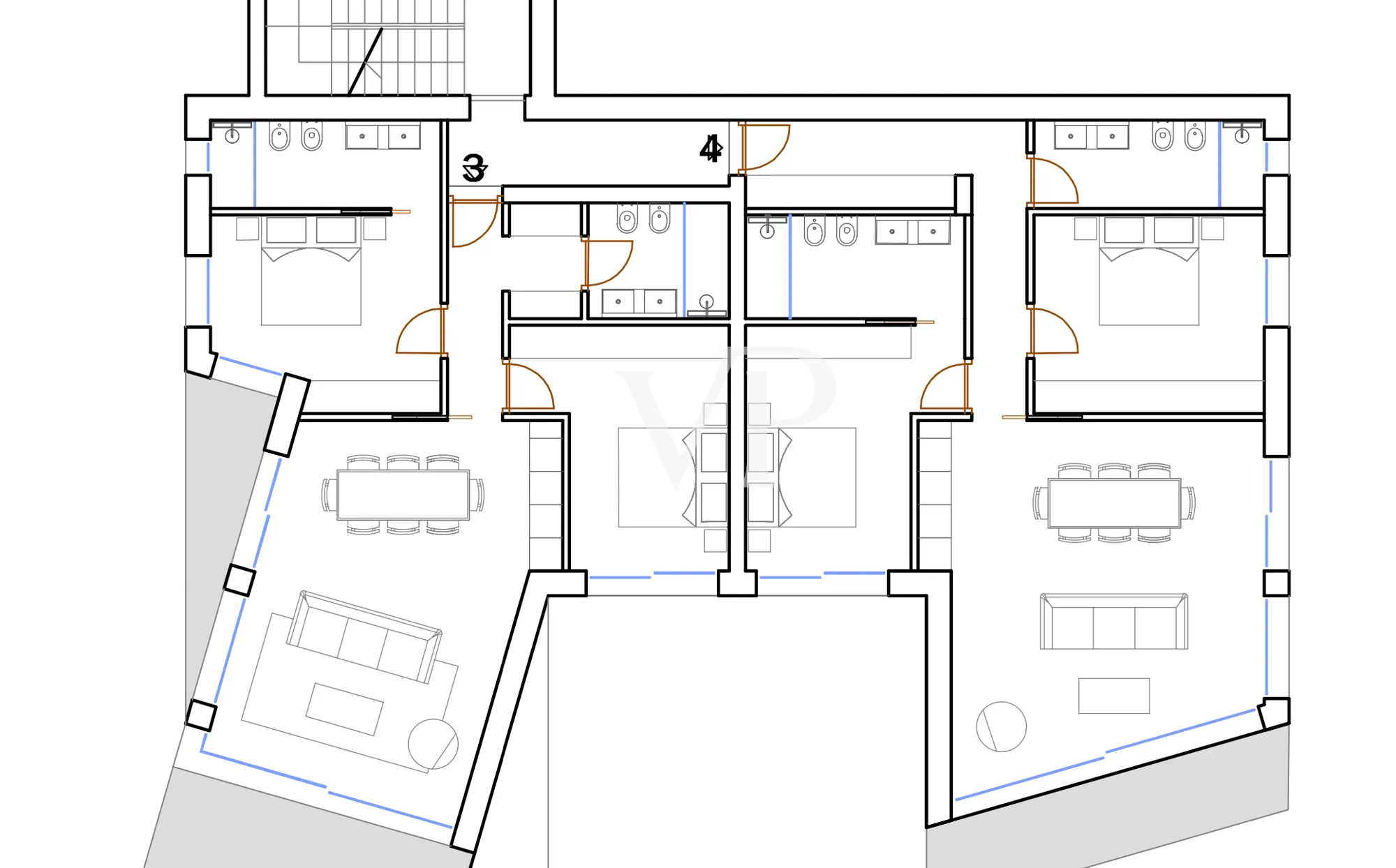 Edificio C - pianta piano primo