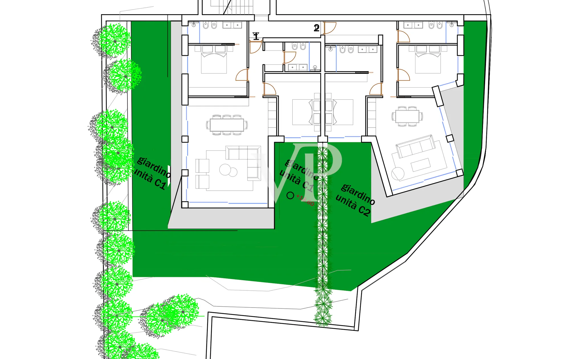 Edificio C - pianta piano terra