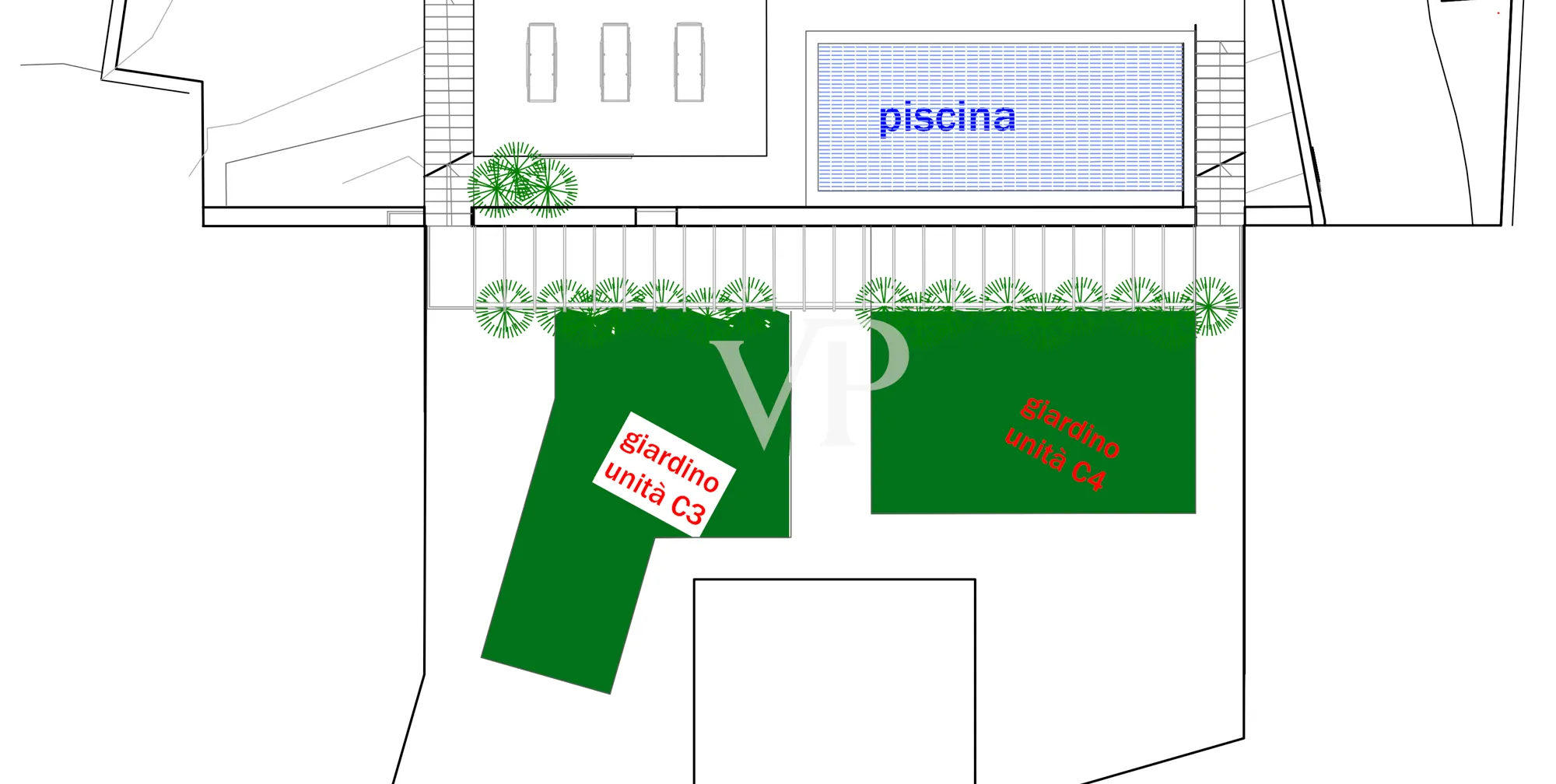 Edificio C - pianta del tetto