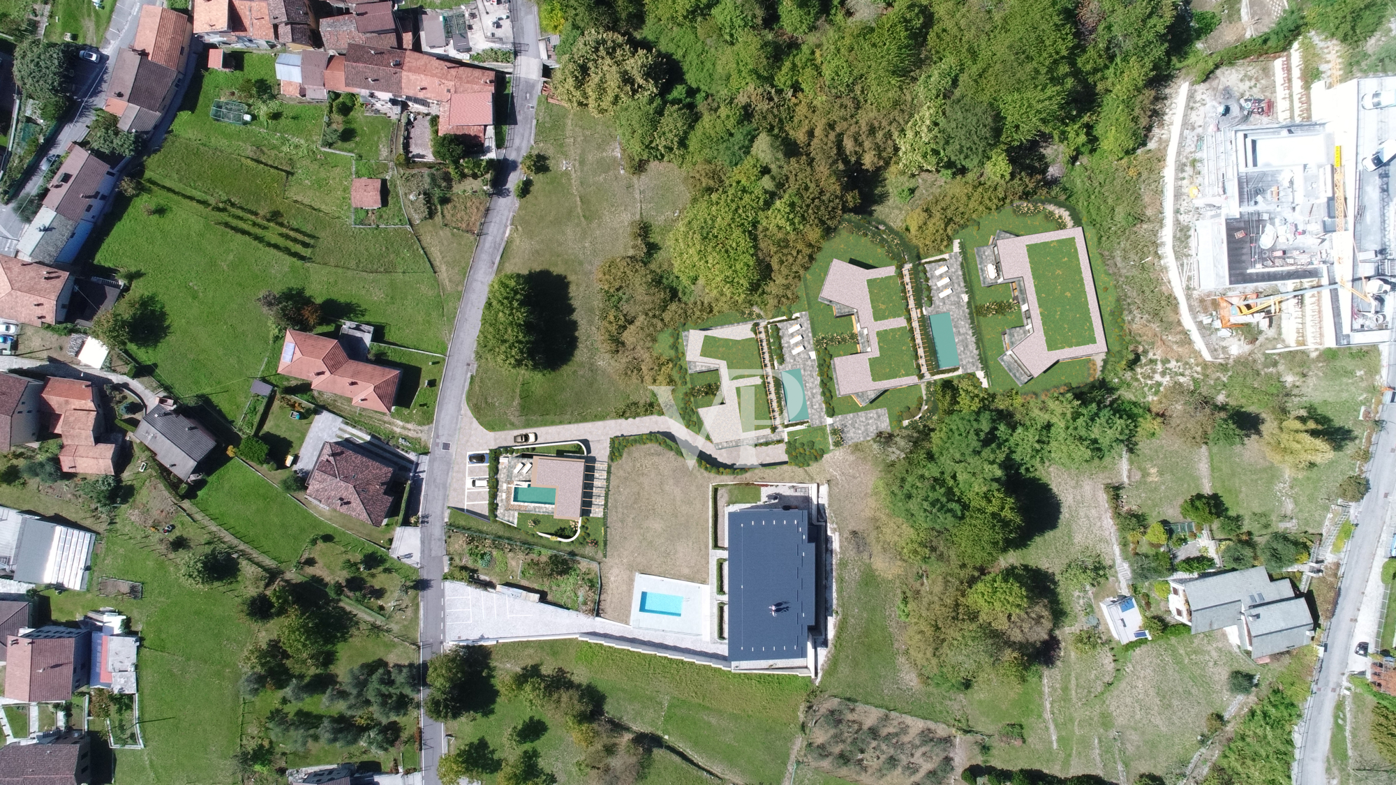 Prestigeträchtiges Wohnprojekt mit 12 Wohnungen und Villa in Vercana mit spektakulärem Blick auf den Comer See