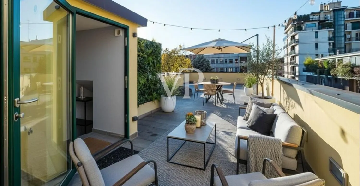 Repräsentative Drei-Zimmer-Wohnung auf zwei Ebenen mit großer Terrasse