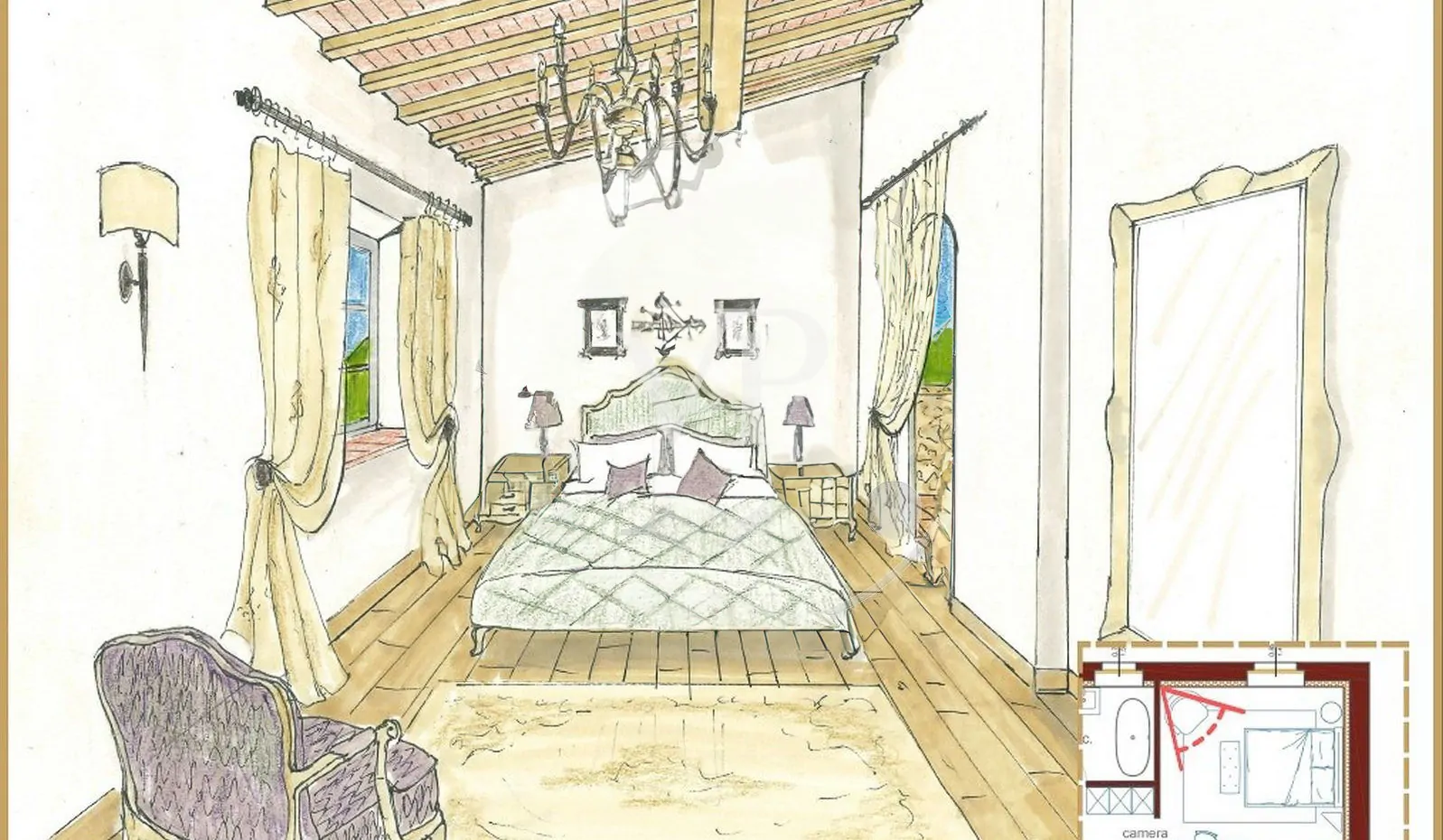 Lussuoso casale in pietra a Montalcino ristrutturato finemente