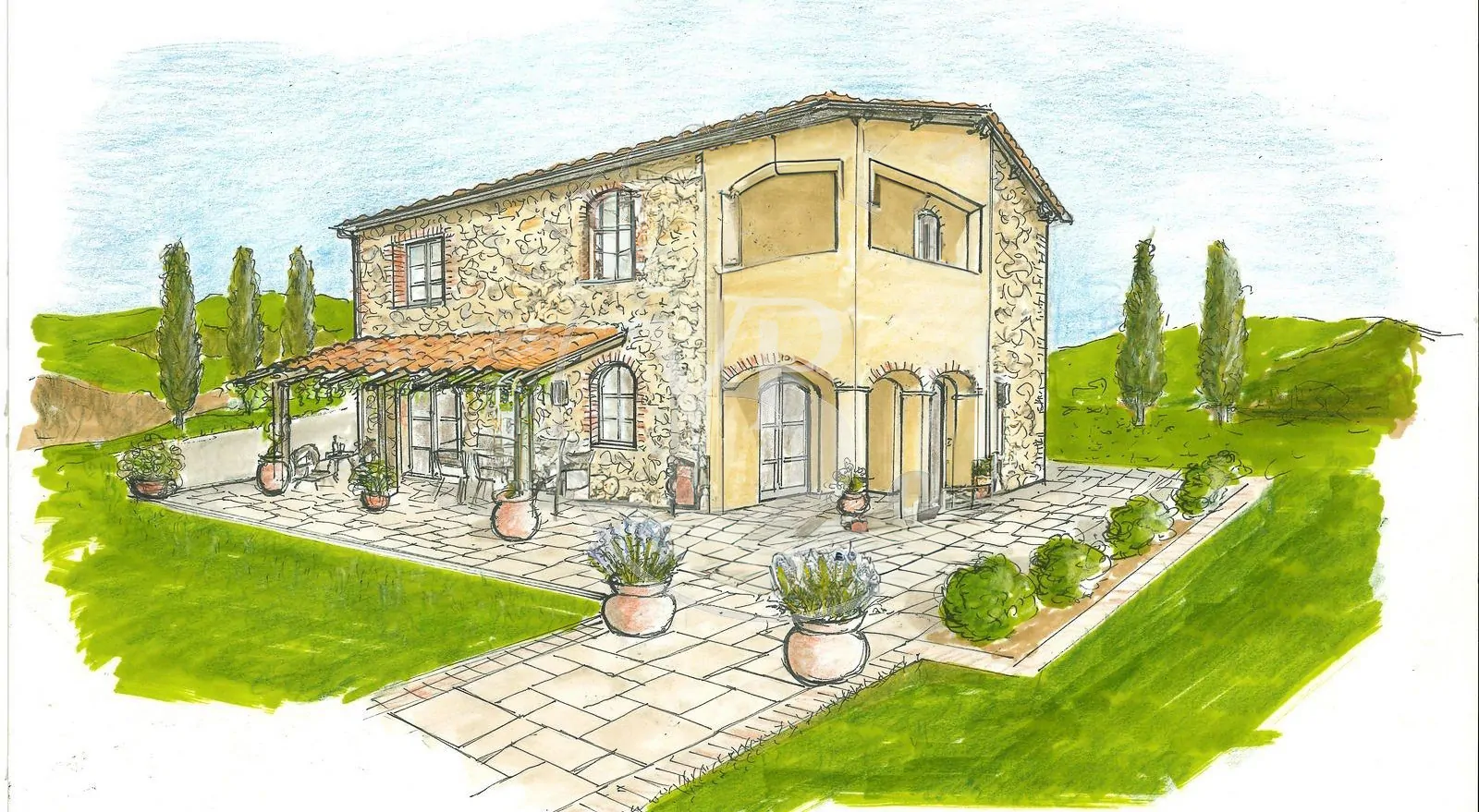 Lussuoso casale in pietra a Montalcino ristrutturato finemente