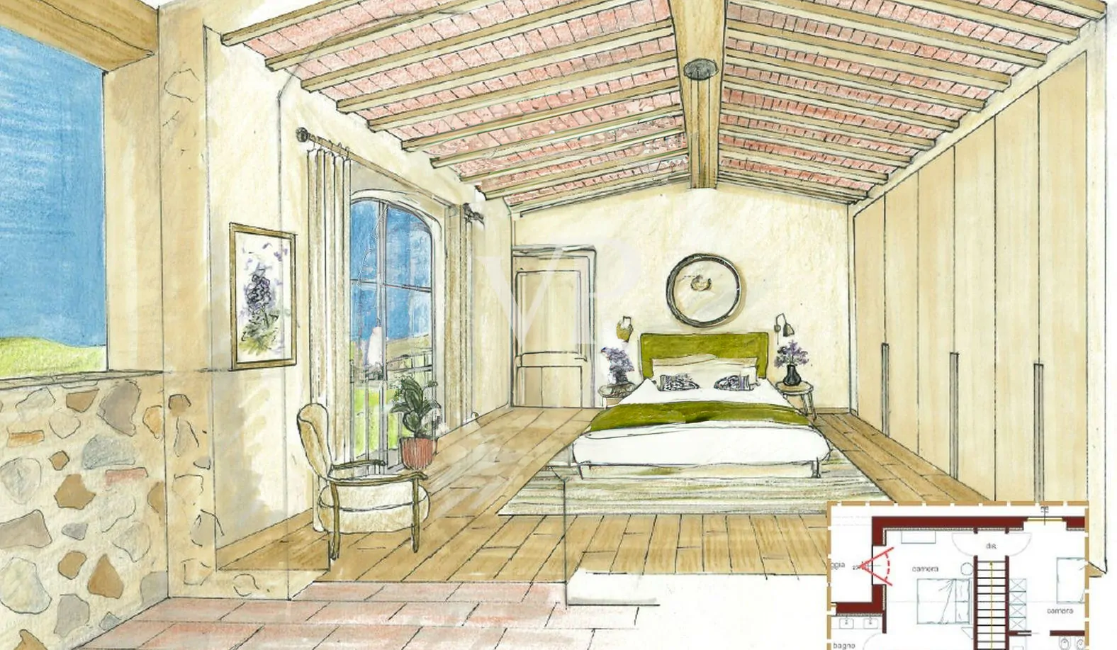 Lujosa casa de piedra finamente reformada en Montalcino