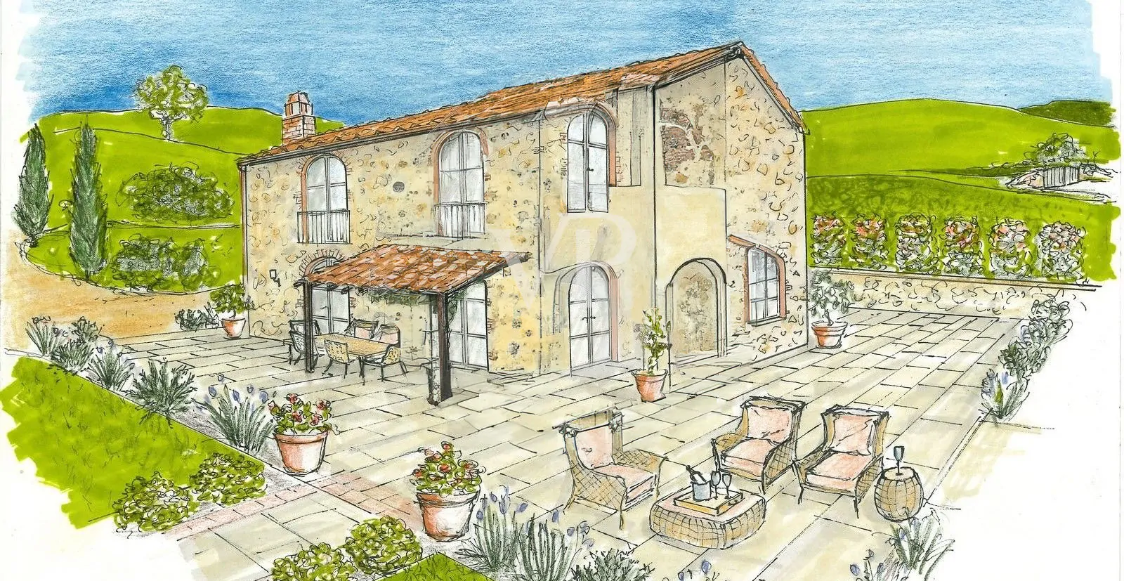 Lujosa casa de piedra finamente reformada en Montalcino