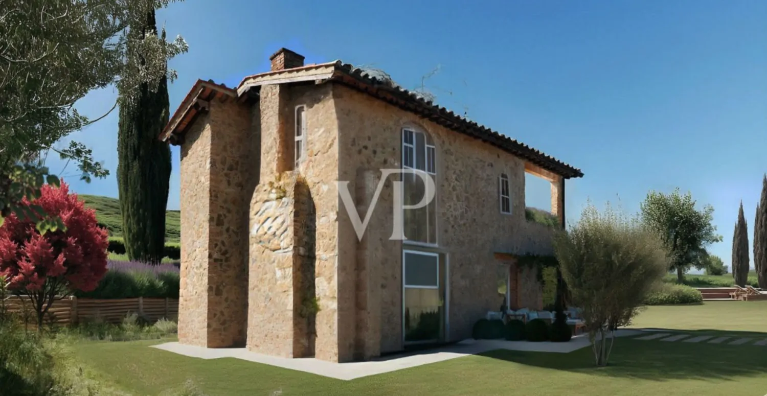 Lujosa casa de piedra finamente reformada en Montalcino