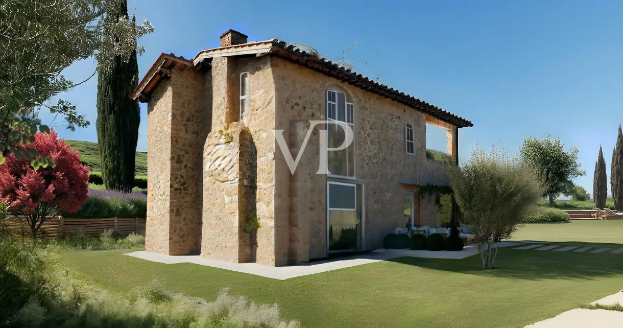 Lujosa casa de piedra finamente reformada en Montalcino