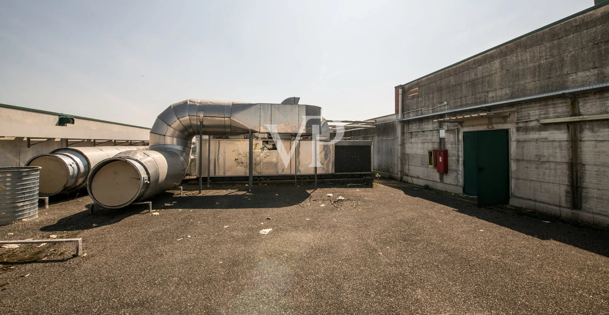 Commercial shed with outdoor area and underground garage