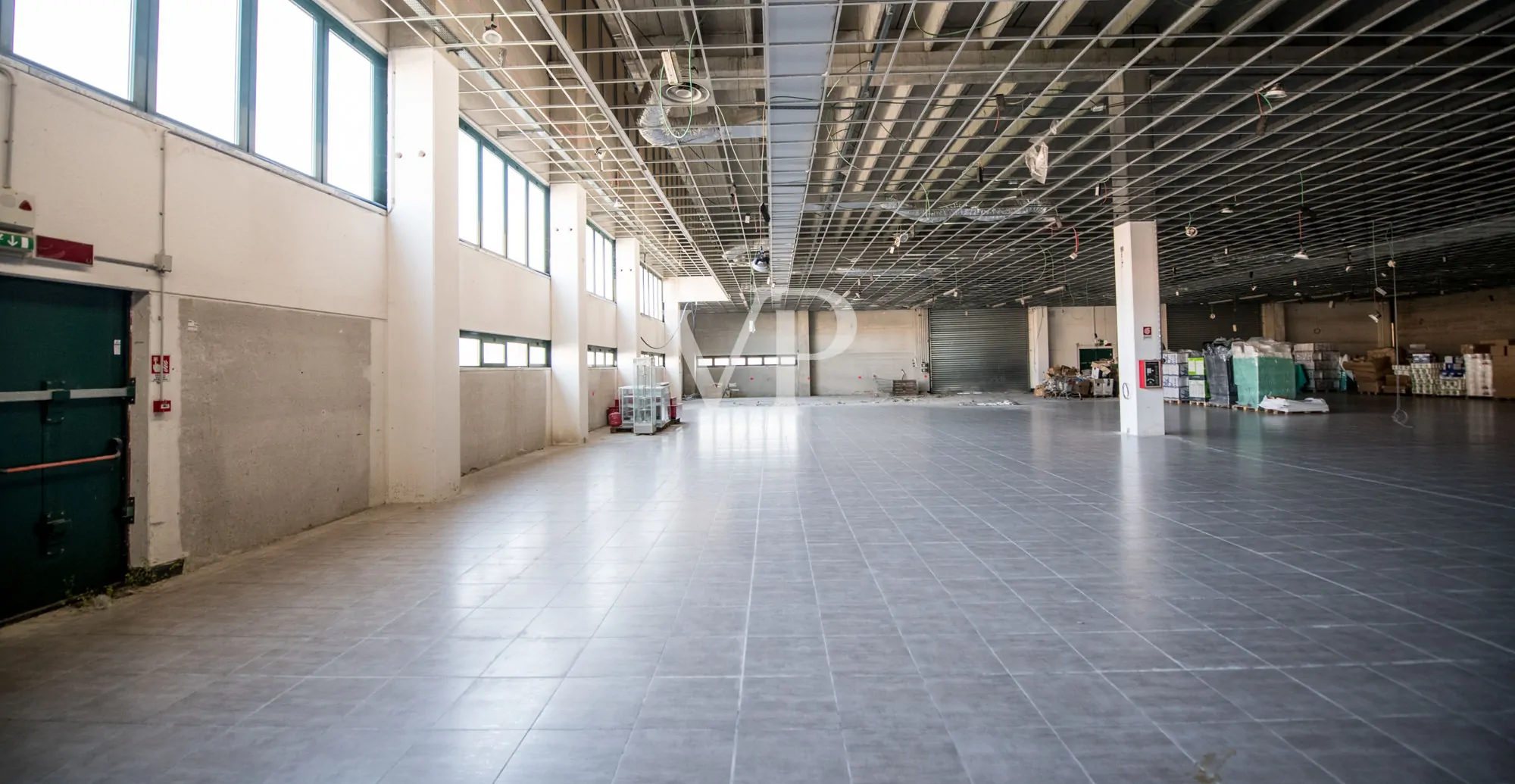 Commercial shed with outdoor area and underground garage