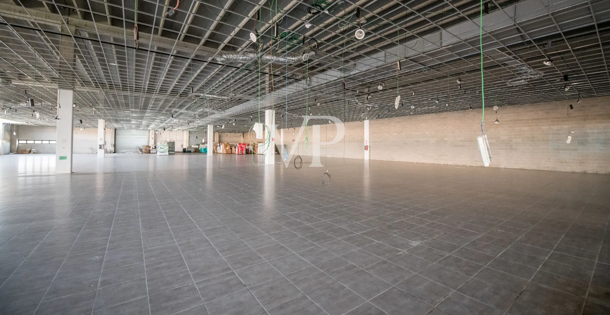 Commercial shed with outdoor area and underground garage