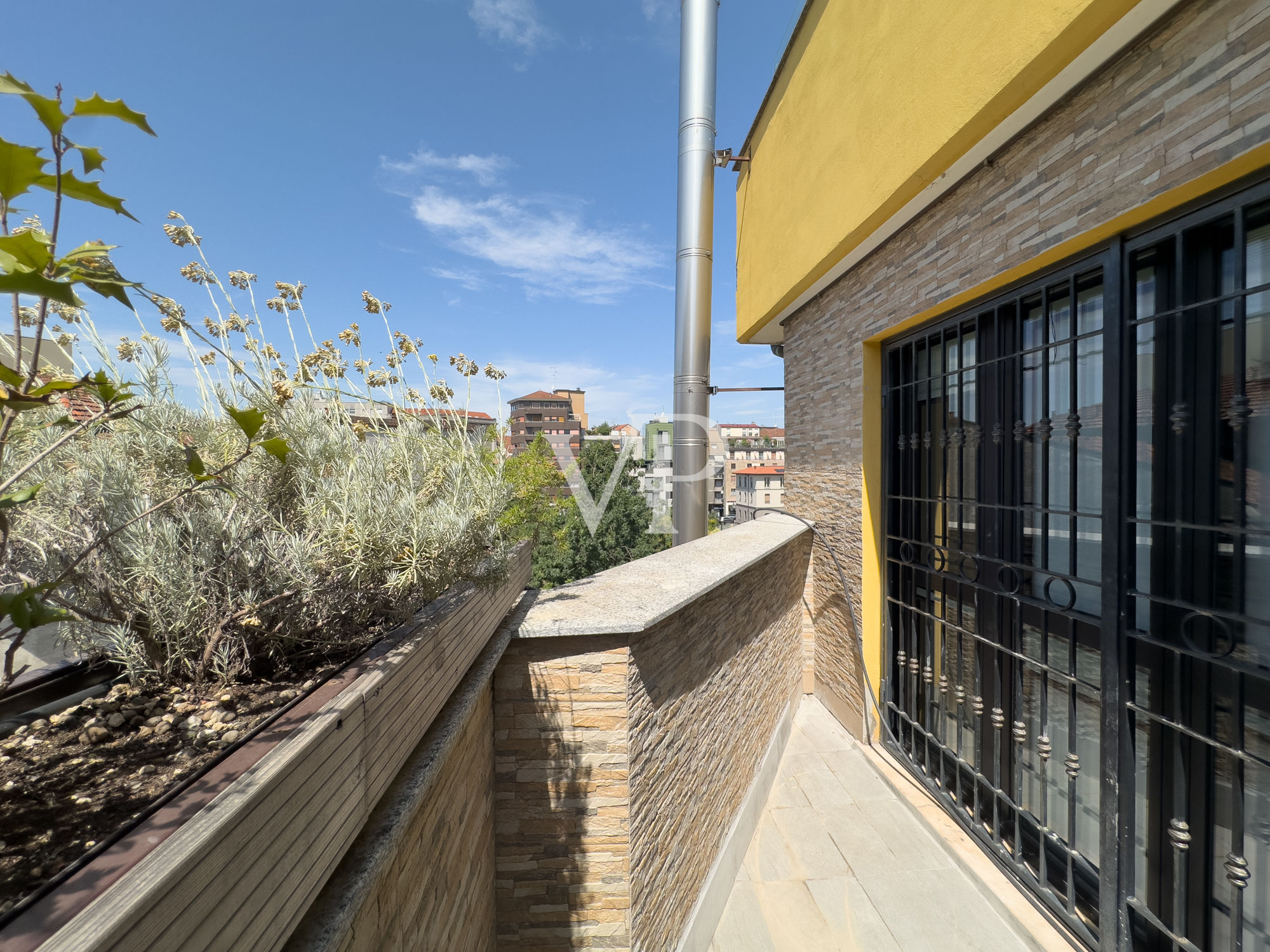 Dettaglio del balcone della camera da letto