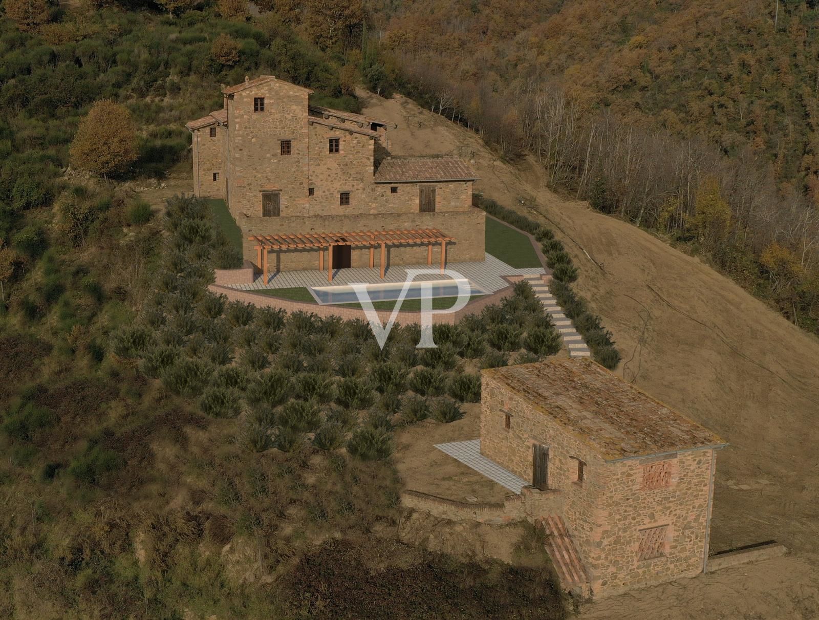 Bauernhaus mit Scheune - Gaiole in Chianti