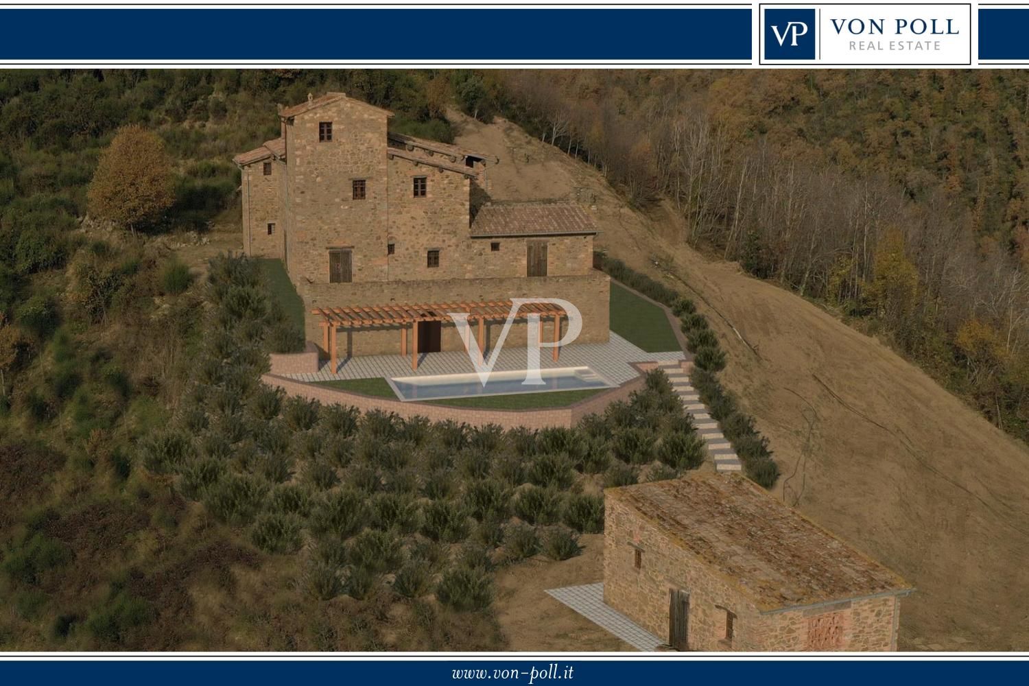 Farmhouse with barn - Gaiole in Chianti