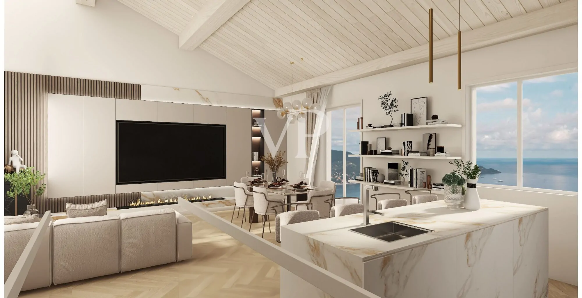 Im Bau befindliche Doppelhaushälfte mit atemberaubender Aussicht